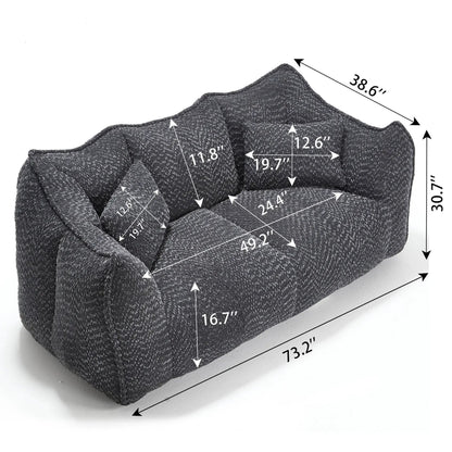 Comfortable Dual Beanbag Chair and Foam Core