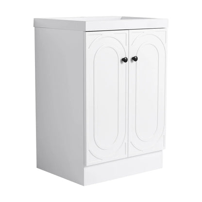 Contemporary Freestanding Vanity With Resin Sink
