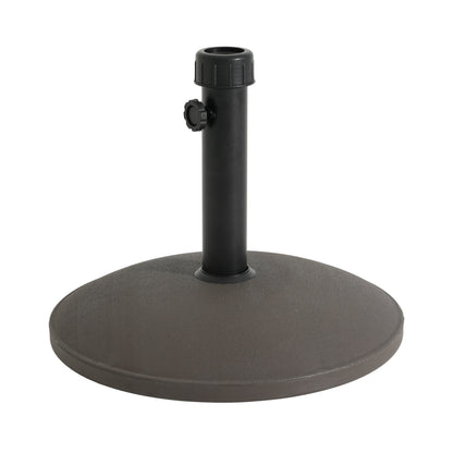 Brown Round Outdoor Umbrella Base and Concrete