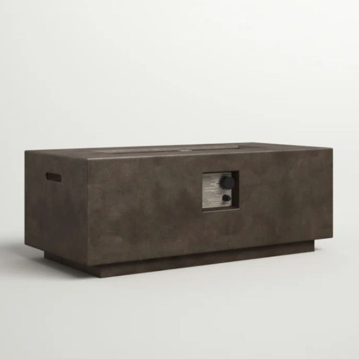 Fire pit table HouseOfZazla in dark gray fiber-concrete with push-button ignition on Tampa Home & Garden Store
