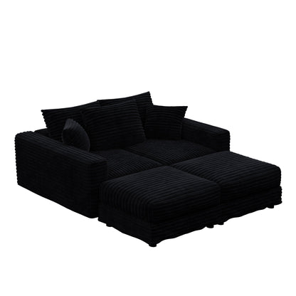 Convertible Sofa With Deep Seat and Pillows