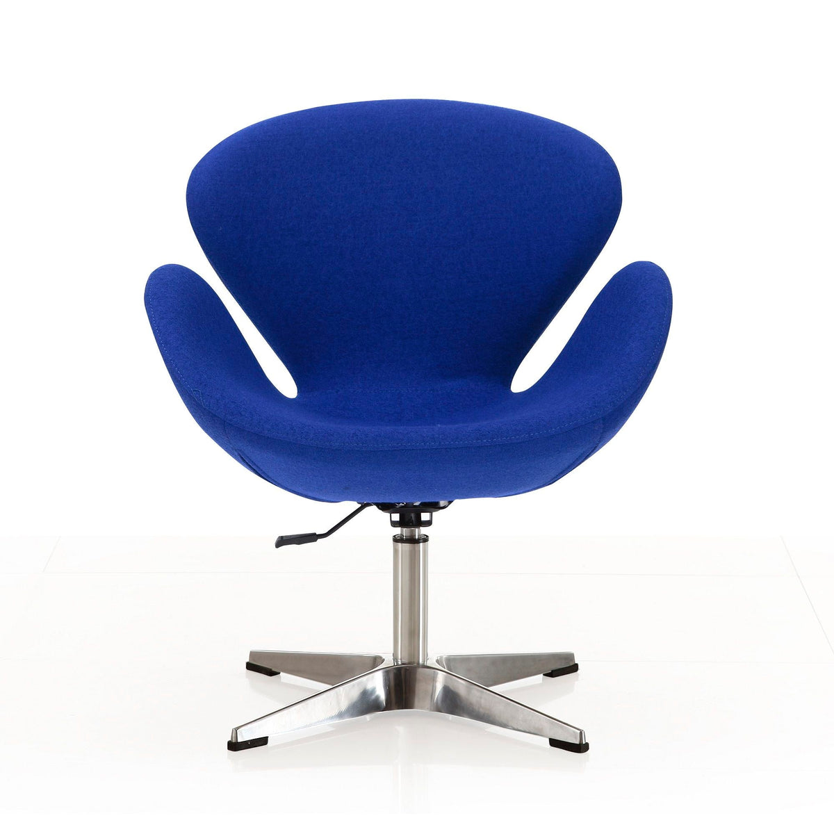 Raspberry swivel lounge chair with 360-degree rotation, raspberry upholstery, chrome base on Tampa Home & Garden Store