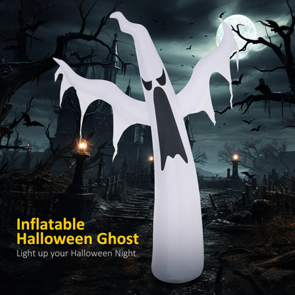 Halloween Ghost and the Large Yard Inflatable