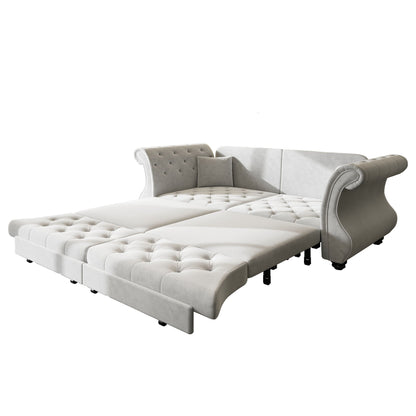Oversized Chesterfield Sofa and a Pull Out Bed
