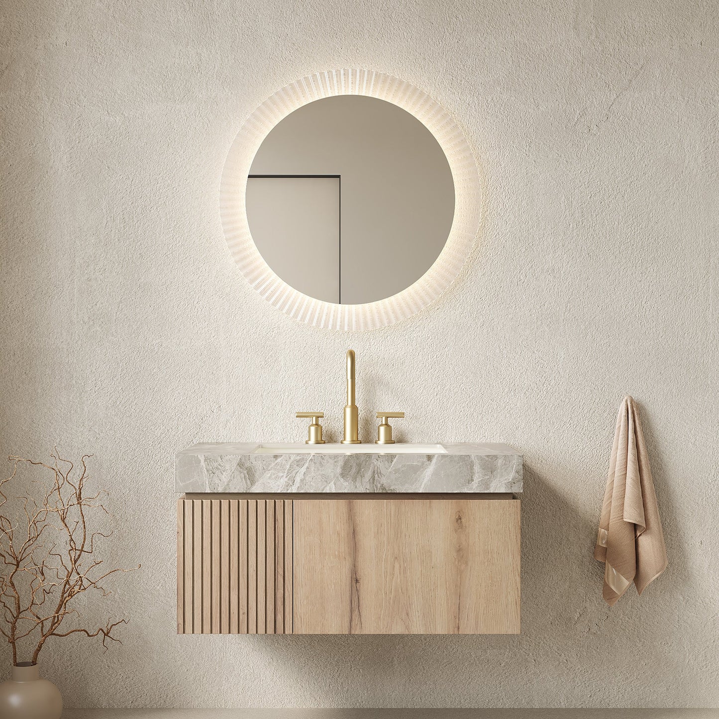 MURI 36in floating bathroom vanity with plywood cabinet and drawer by HouseOfZazla on Tampa Home & Garden Store