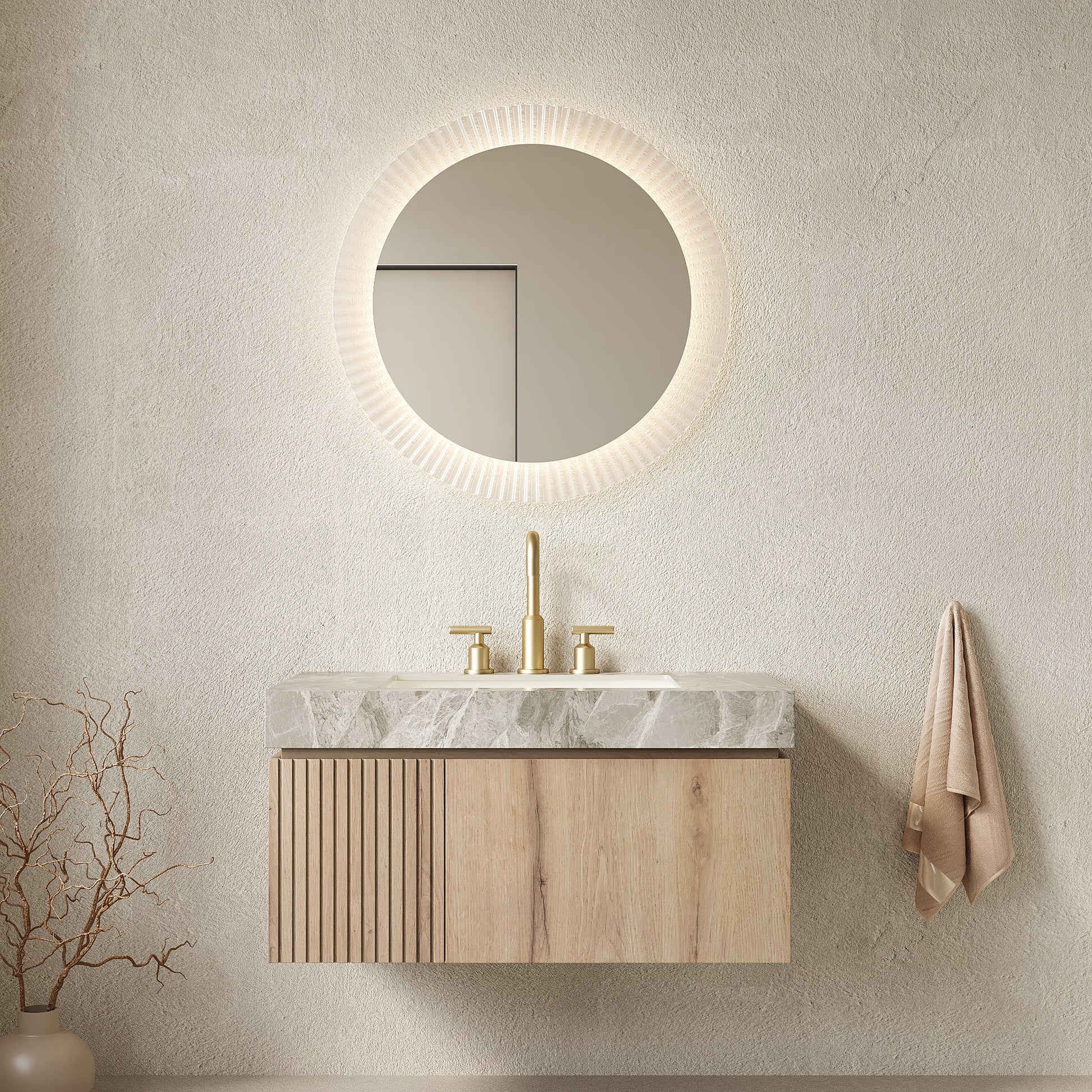 MURI 36in floating bathroom vanity with plywood cabinet and drawer by HouseOfZazla on Tampa Home & Garden Store
