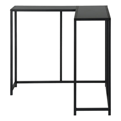 Black metal corner accent console table with L-shaped top by Unique Piece Furniture on Tampa Home & Garden Store