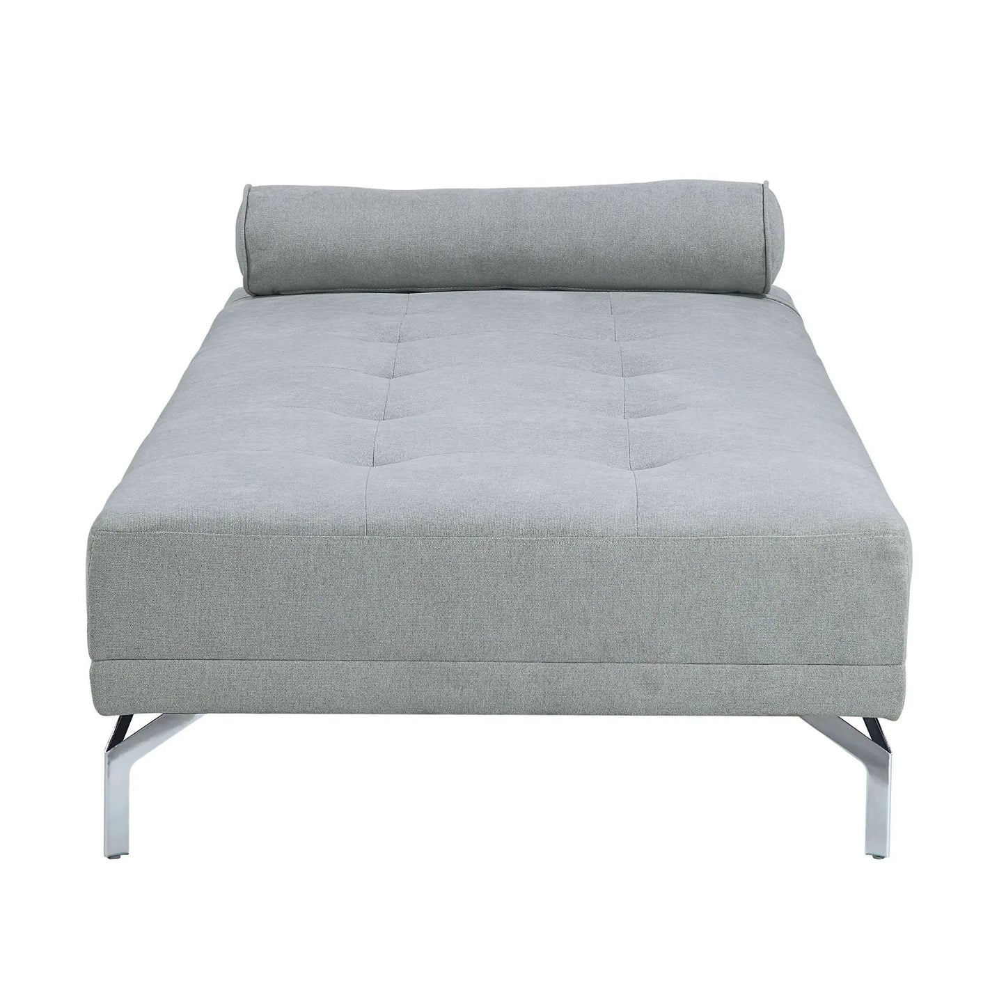Quenti Velvet Sofa Bed In Gray With Pillow
