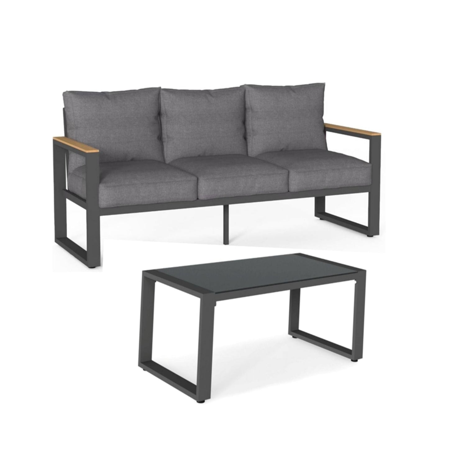 Modern Outdoor Sofa Set with the Coffee Table