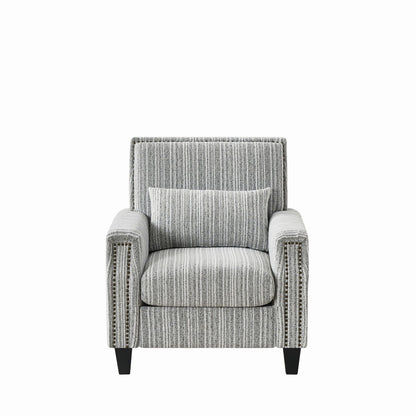 Comfy Upholstered Armchair And Wooden Frame