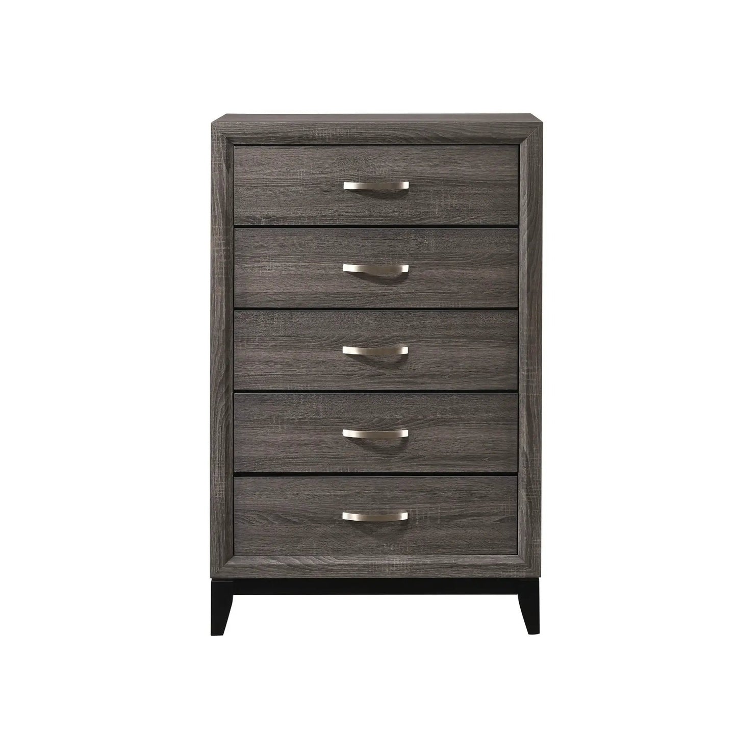 Contemporary 5 Drawer Tall Chest with Finish