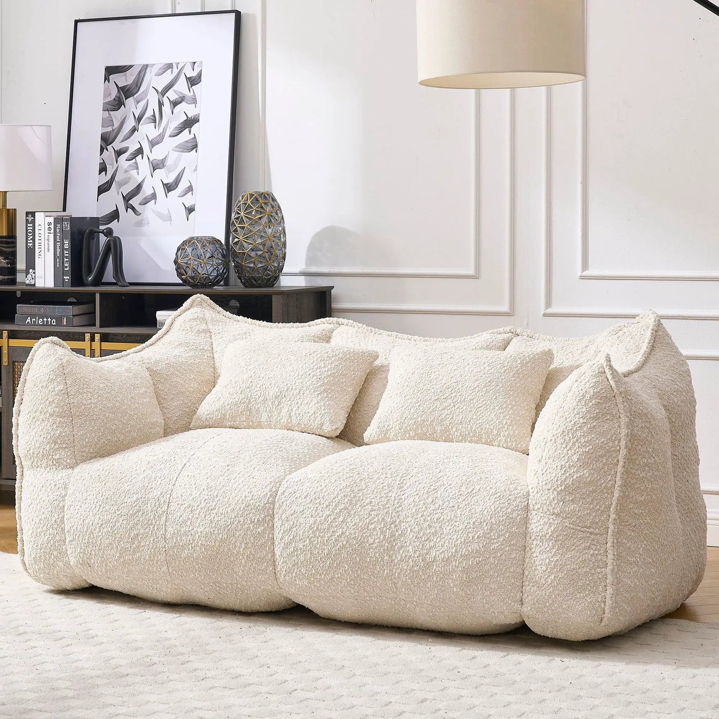 Comfortable Dual Beanbag Chair and Foam Core