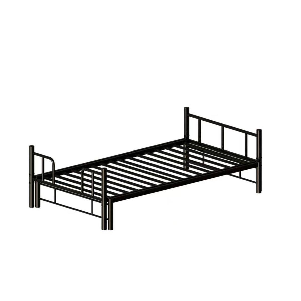 Twin size metal pull-out bunk bed with ladder, black metal frame by HouseOfZazla on Tampa Home & Garden Store