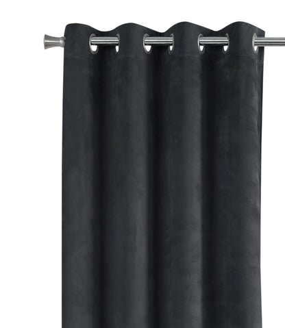 2-piece curtain set, black room-darkening panels with metal grommet top by Unique Piece Furniture on Tampa Home & Garden Store