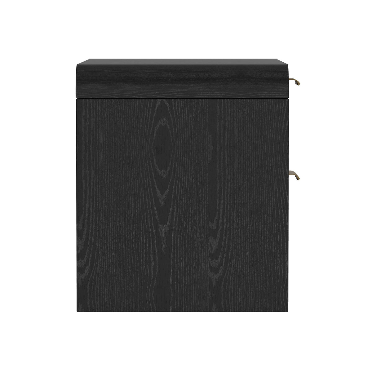 Nightstand modern minimalist solid wood two-drawer black finish HouseOfZazla on Tampa Home & Garden Store