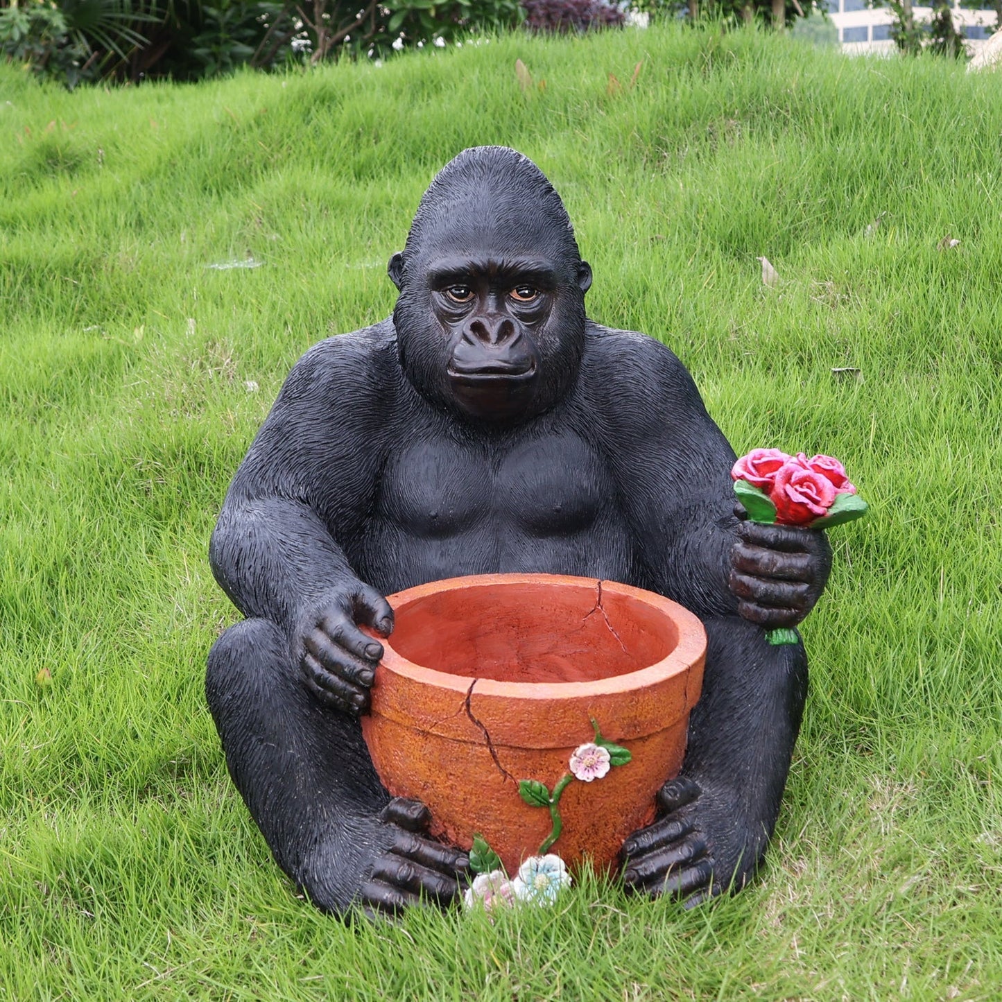 Chimpanzee Flower Pot and Outdoor Sculpture