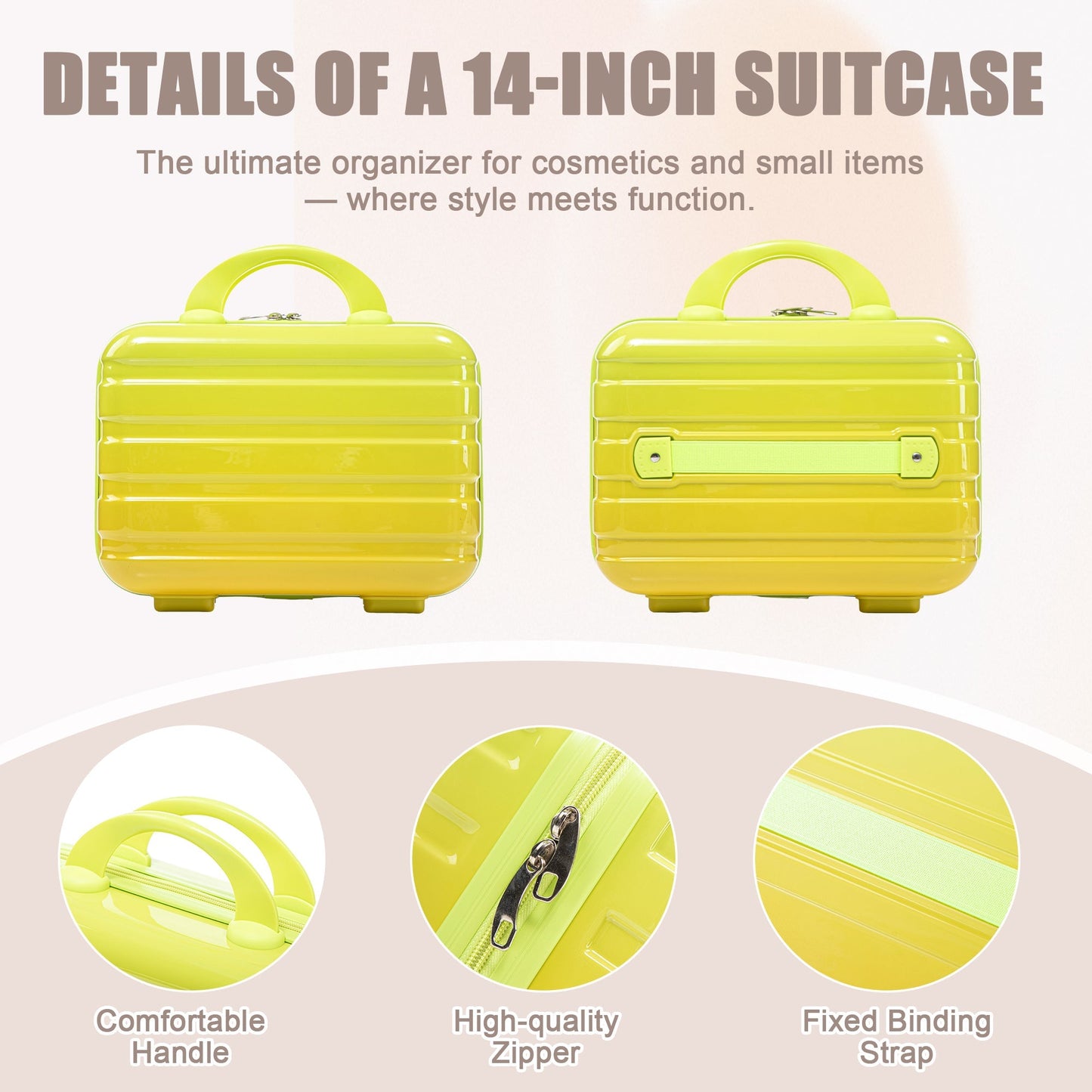 2-piece PC spinner luggage set in lime gradient with locks by HouseOfZazla on Tampa Home & Garden Store
