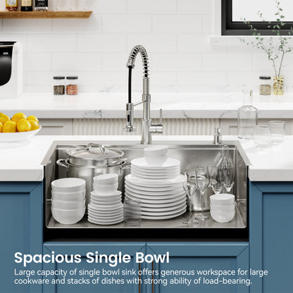 Modern Brushed Stainless Steel Single Bowl Sink