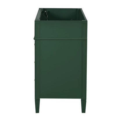 Bathroom vanity base with 2 drawers and tip-out drawer in green on Tampa Home & Garden Store
