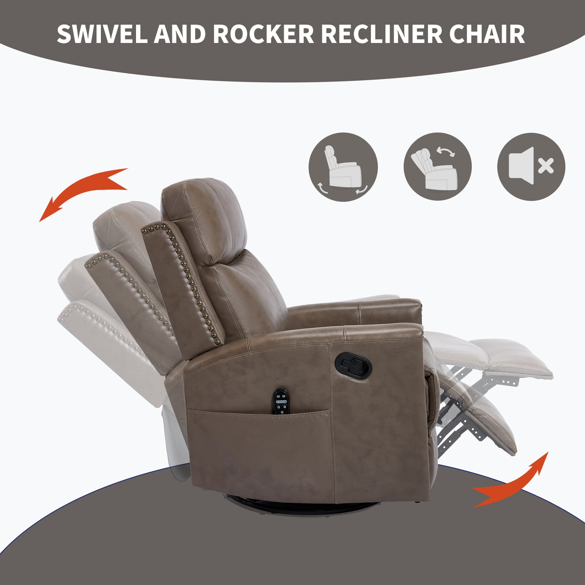 Comfortmax Camel Genuine Leather Recliner