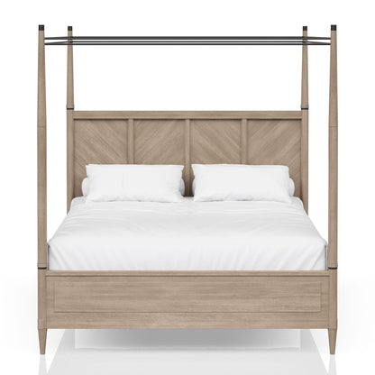 Transitional Canopy Bed And Warm Sand Finish