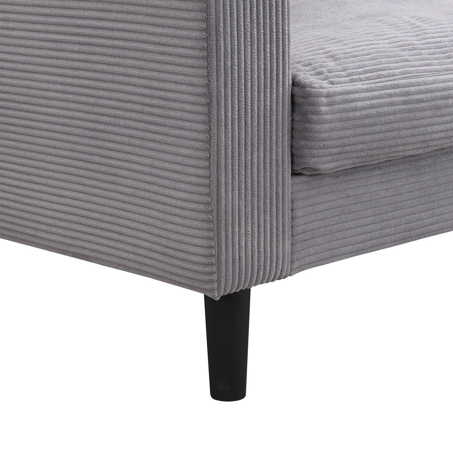 Modern Upholstered Three Seater Sofa and Pillows