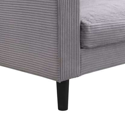 Modern Upholstered Three Seater Sofa and Pillows
