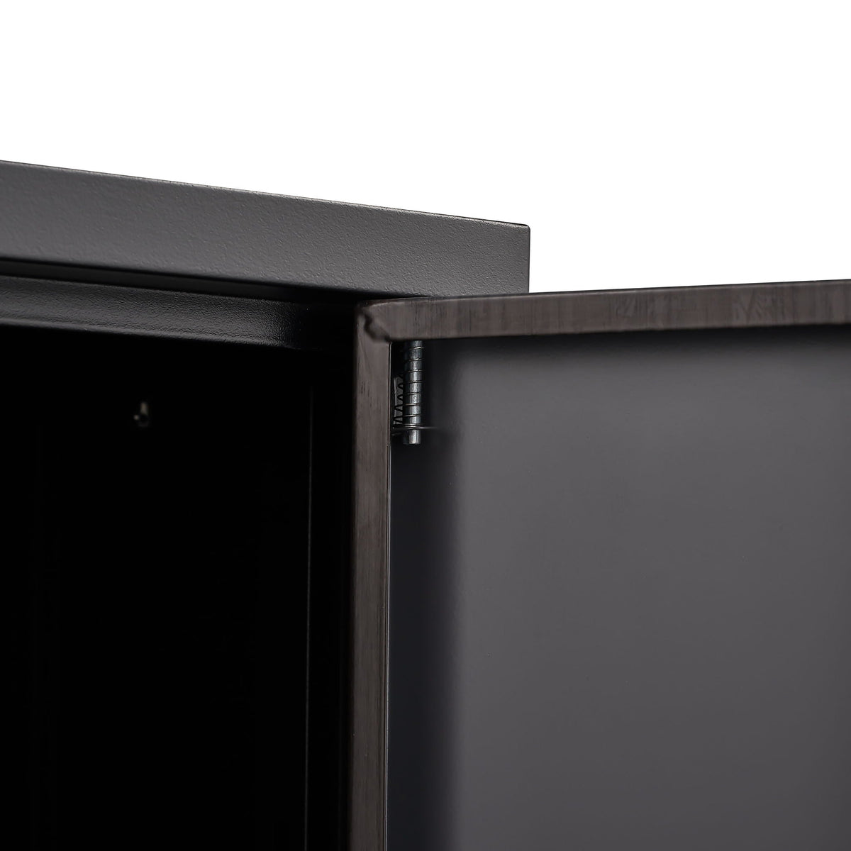 Metal Storage Cabinet with Locking Doors and Adjustable Shelf black metal by HouseOfZazla on Tampa Home & Garden Store