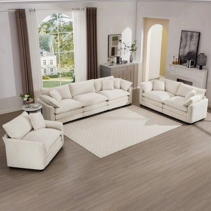 Elegant Sectional Sofa Set with Deep Seats