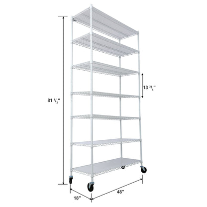 7 Tier Heavy Duty Wire Shelving and Storage Rack