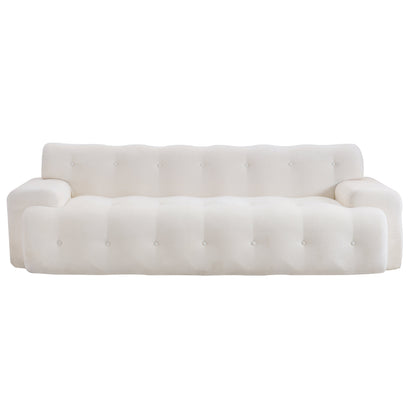 Cloud Chenille Three Seater Sofa with Tufting
