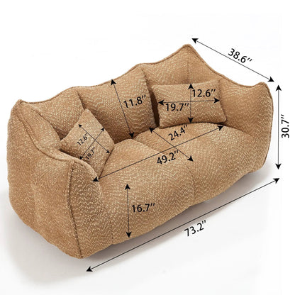 Comfortable Dual Beanbag Chair and Foam Core