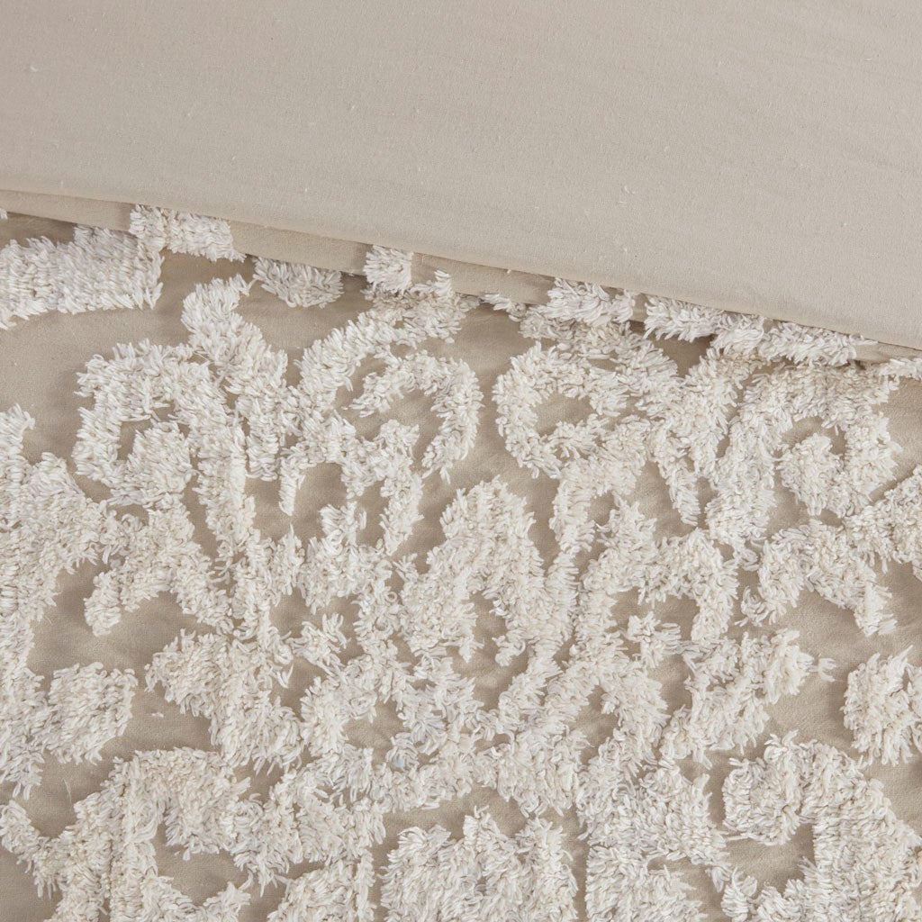 Duvet cover set king/cal king tufted cotton chenille damask by HouseOfZazla on Tampa Home & Garden Store