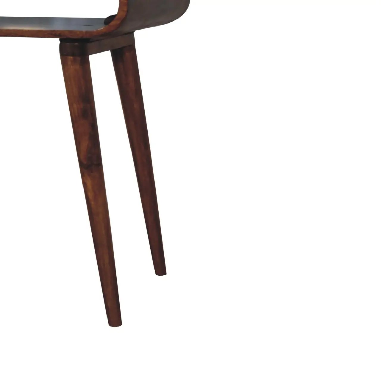 Amaya Nordic Style Wooden Table, dark brown wood with tapered legs on Tampa Home & Garden Store