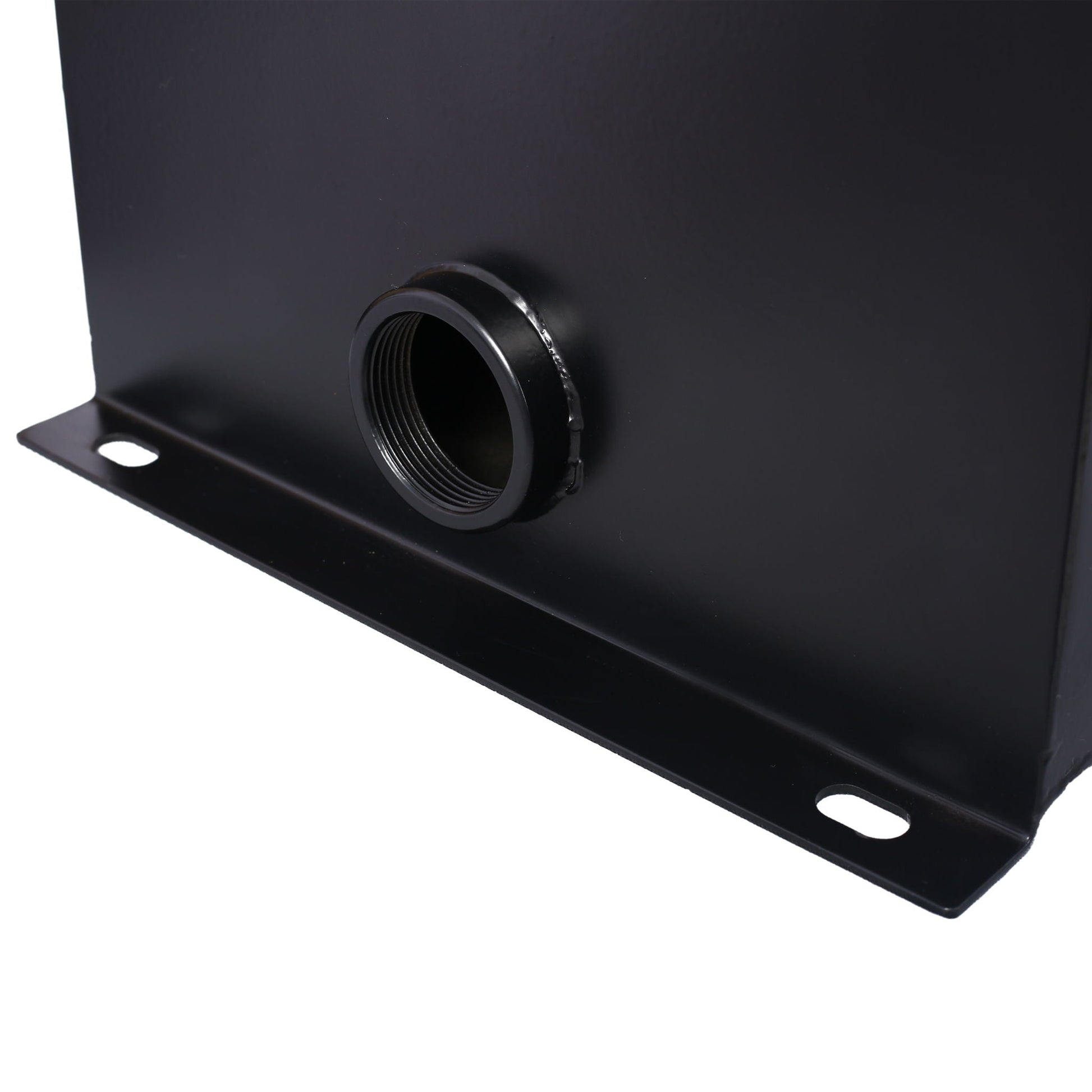 Black steel 10 gal hydraulic fluid tank with threaded inlet port on Tampa Home & Garden Store
