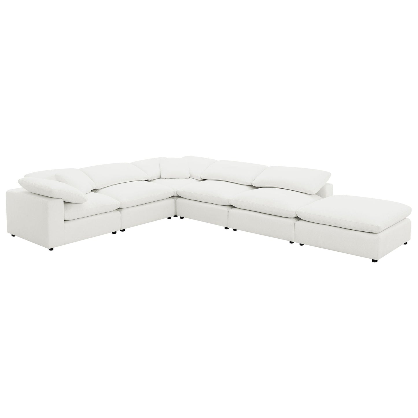 Segoura modular sectional with ottoman, white 2-piece living room set by HouseOfZazla on Tampa Home & Garden Store