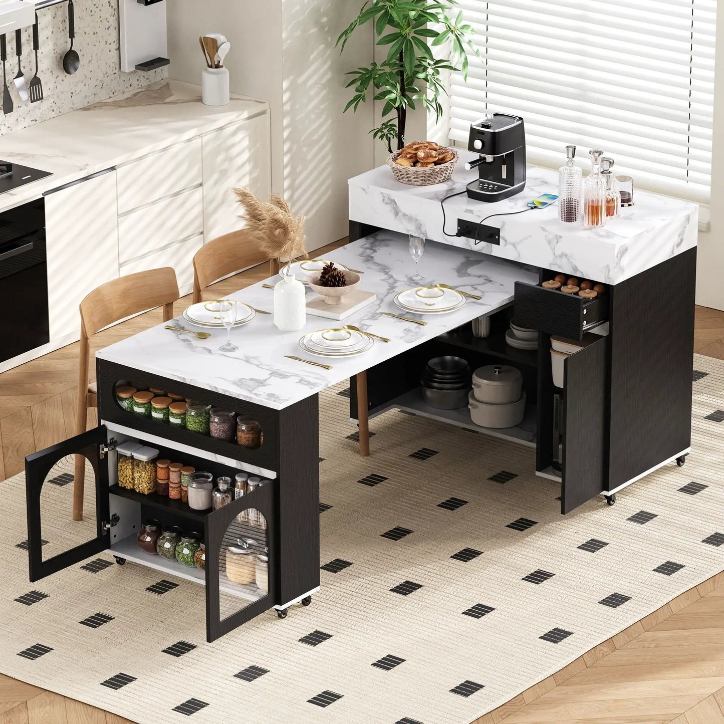Extendable Dining Table With Folding Top