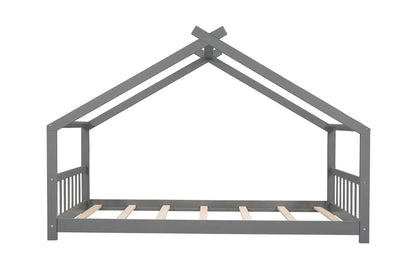 Playhouse Design Bed with Cozy Roof for Kids