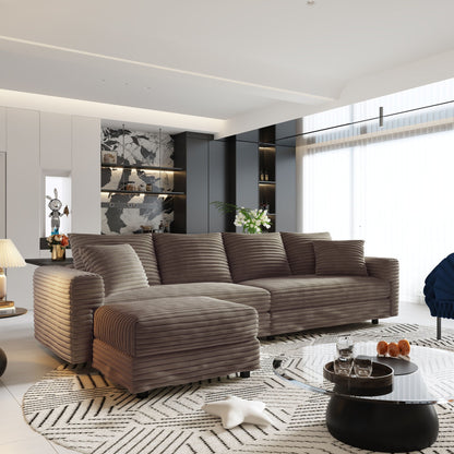 Modern Deep Seat Upholstered Sofa and Couch
