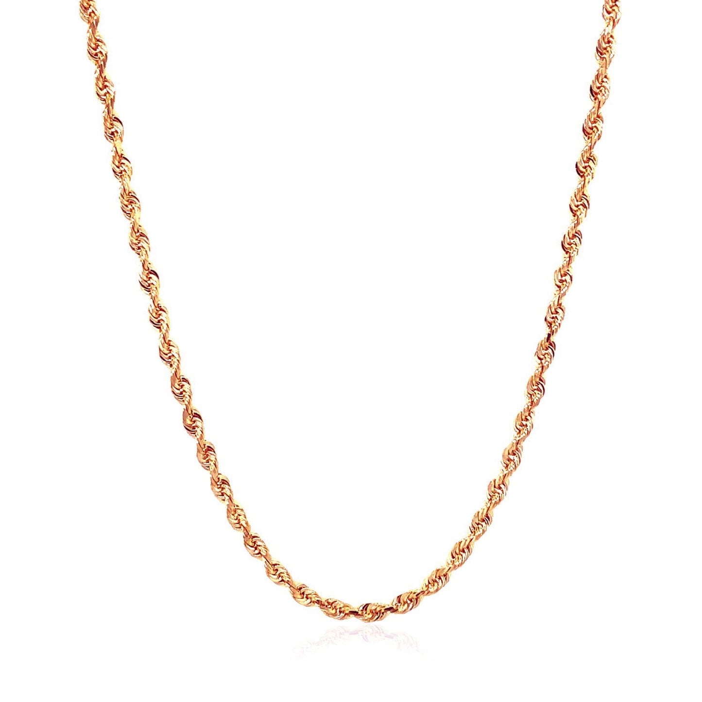 14k rose gold solid diamond-cut rope chain necklace 2.30 mm Bids.com on Tampa Home & Garden Store