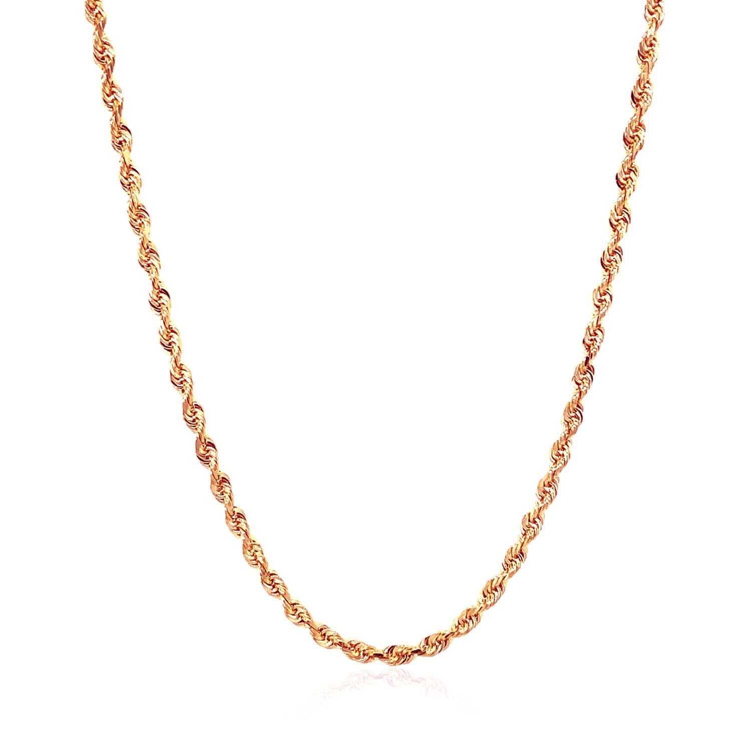 14k rose gold solid diamond-cut rope chain necklace 2.30 mm Bids.com on Tampa Home & Garden Store