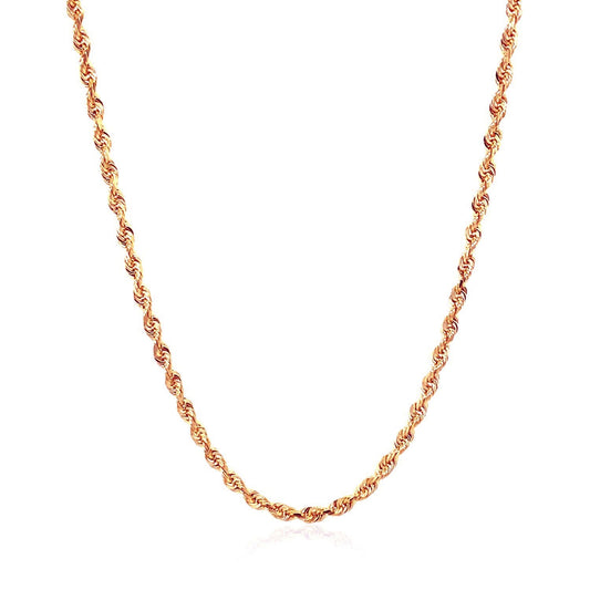 14k rose gold solid diamond-cut rope chain necklace 2.30 mm Bids.com on Tampa Home & Garden Store