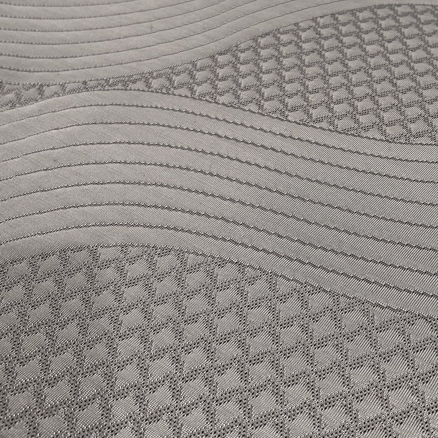 Supreme memory foam mattress 12in HouseOfZazla gray quilted fabric with diagonal lines on Tampa Home & Garden Store