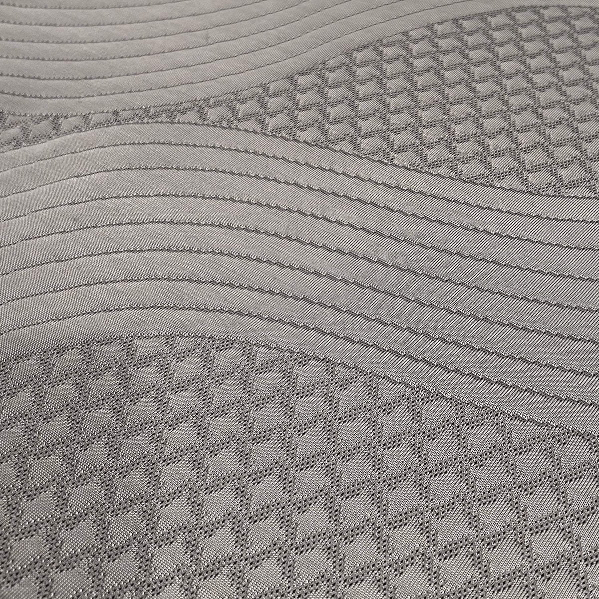 Supreme memory foam mattress 12in HouseOfZazla gray quilted fabric with diagonal lines on Tampa Home & Garden Store