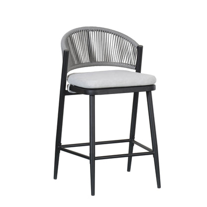 Outdoor Counter Stools with Wicker and Metal