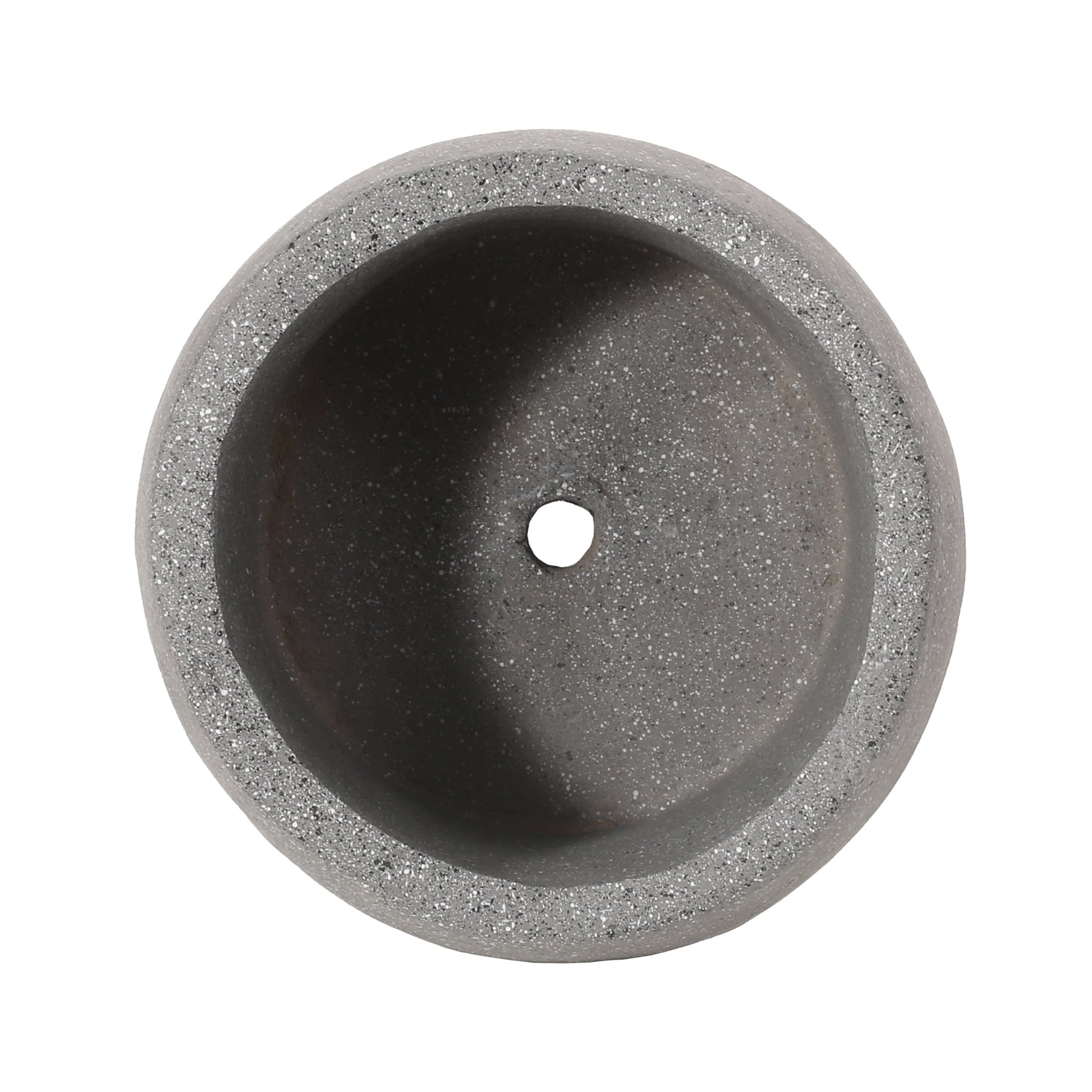 Flower planter by HouseOfZazla, gray speckled concrete-style pot with drainage hole on Tampa Home & Garden Store