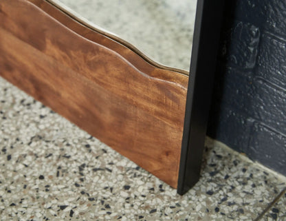 Panchali floor mirror brown wood frame with black metal base Unique Piece Furniture on Tampa Home & Garden Store