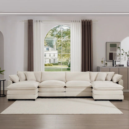 Modern modular cushion sofa with ottoman, deep seating 3-piece set by Unique Piece Furniture on Tampa Home & Garden Store