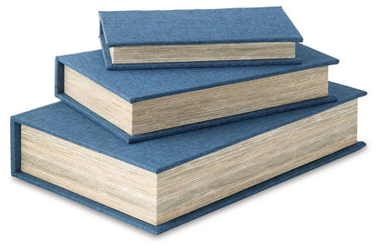 Jolina Linen Box Set of 3 Keepsake Boxes