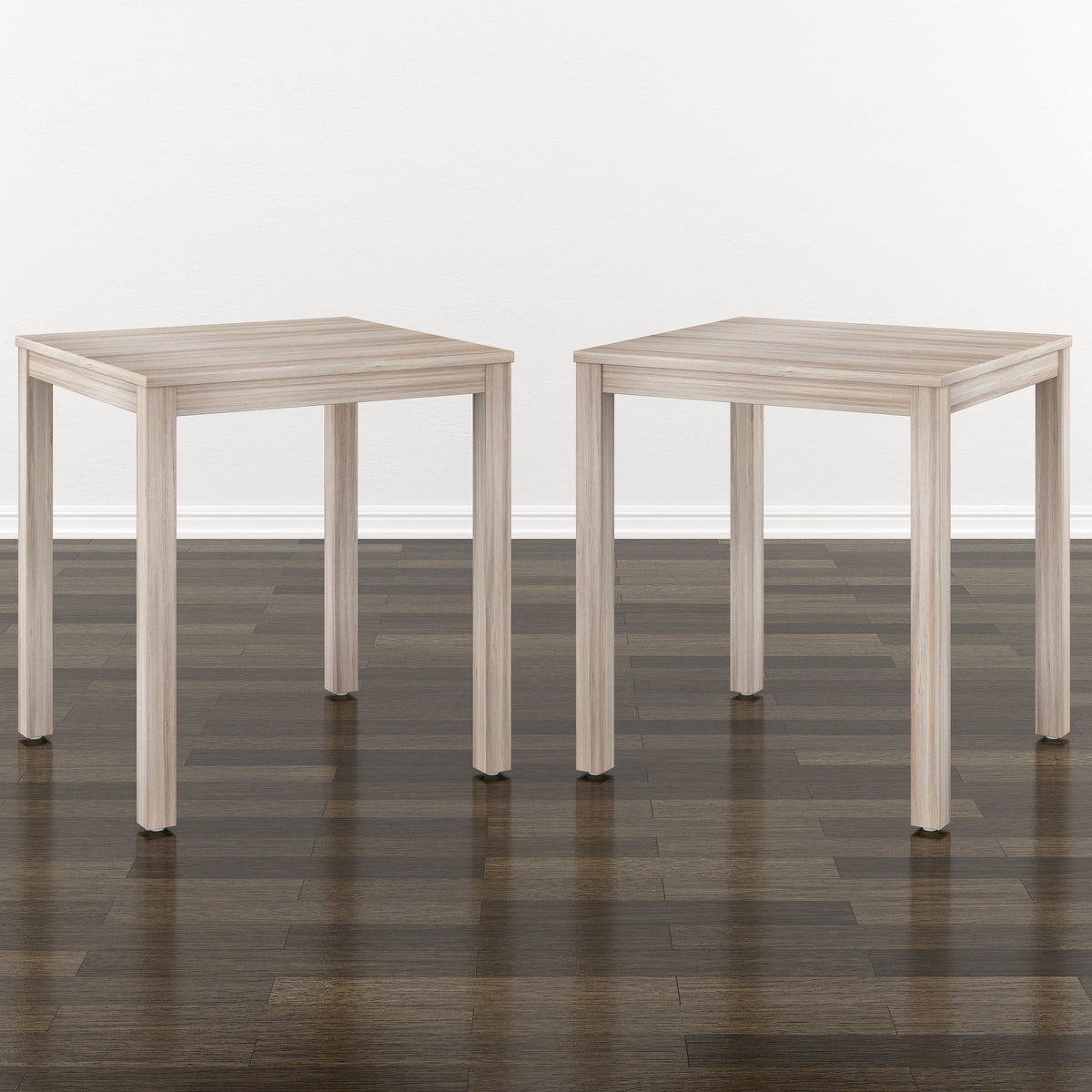 Table sets beige wood finish, compact design; two light wood bar tables on Tampa Home & Garden Store